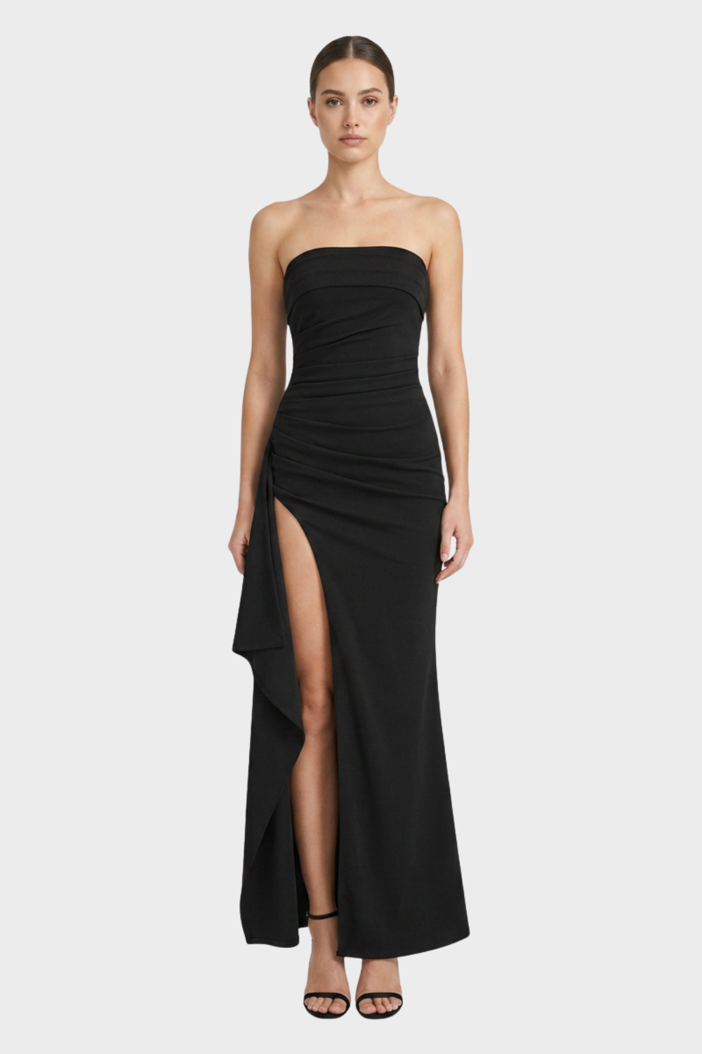 Evening Dress for Women Long with Split and Draping