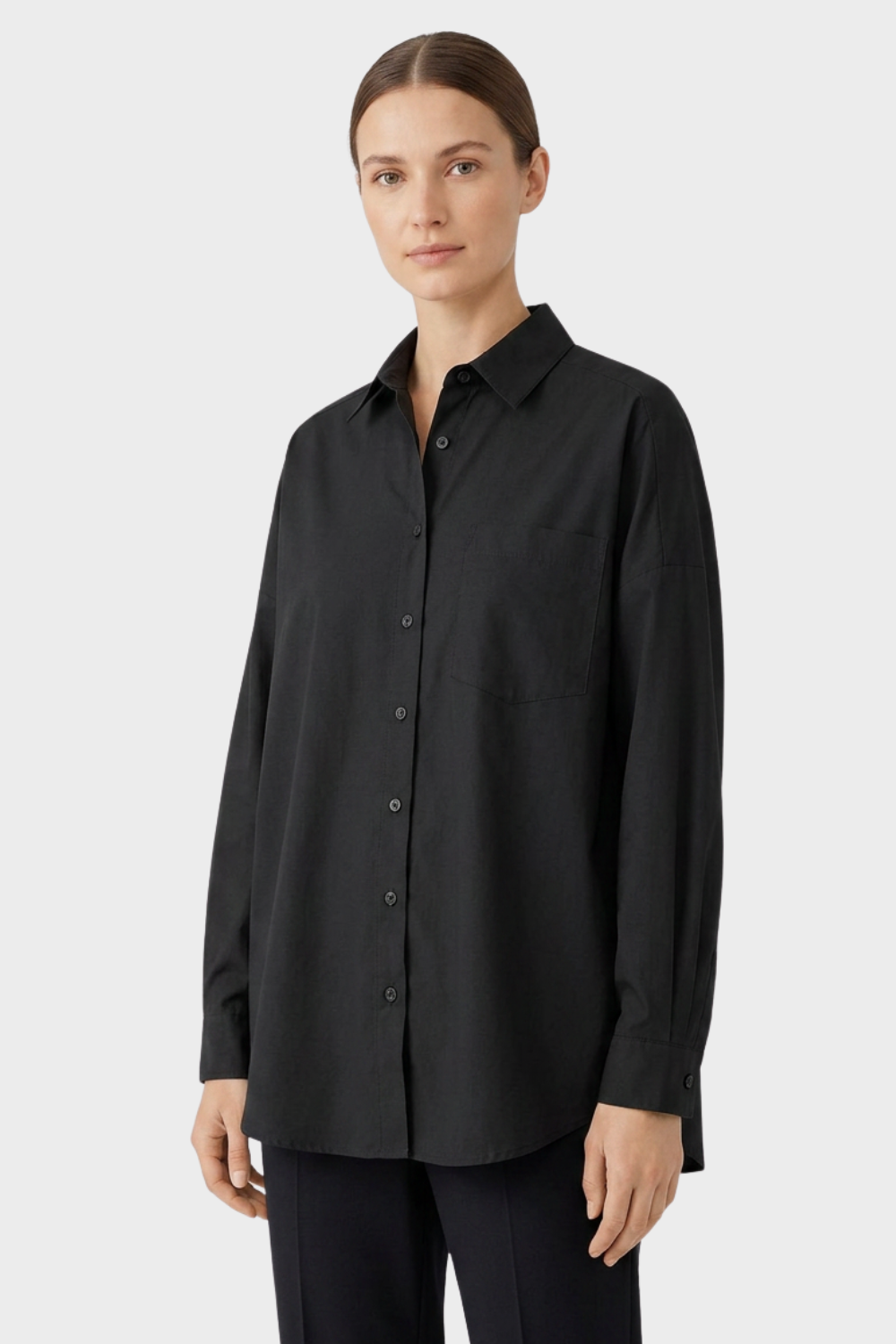 Women's Long Sleeve Shirt Blouse with Collar