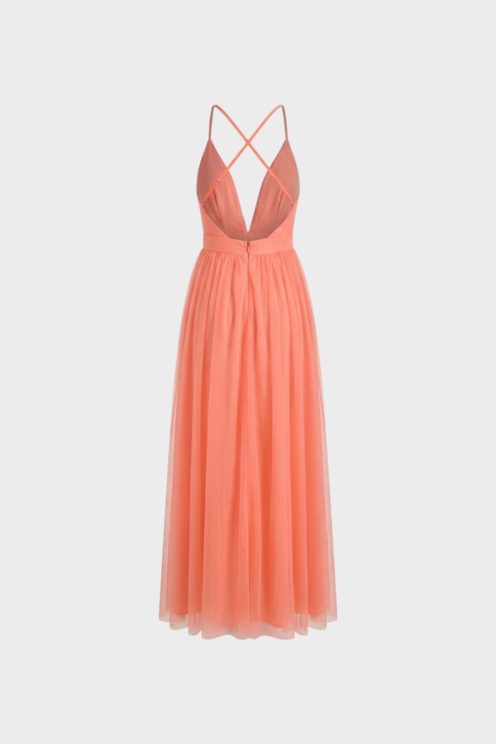 Women's Maxi Dress with V-Neck and Spaghetti Straps