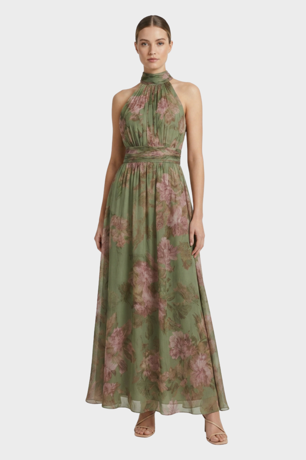 Women's Floral Halter Maxi | Chiffon