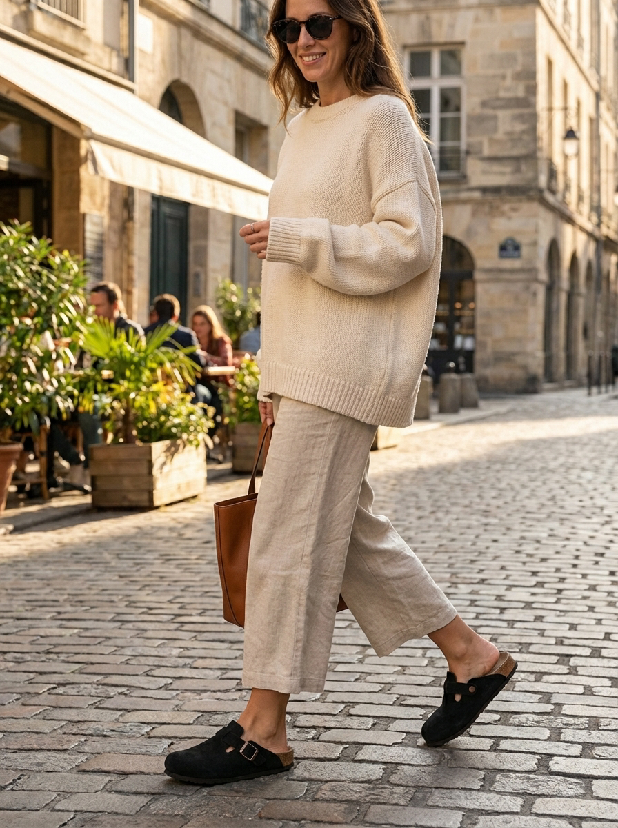Women's Closed Clogs with Buckle