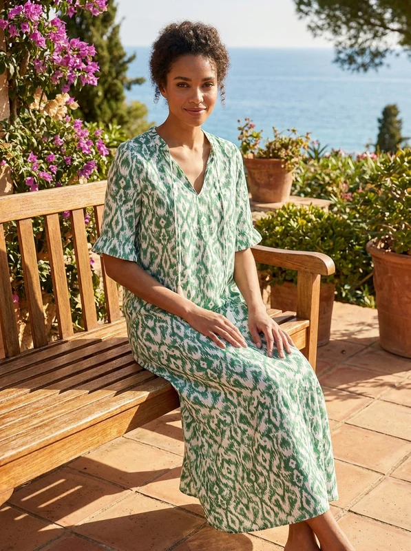 Women's Boho Maxi Dress | V-Neck