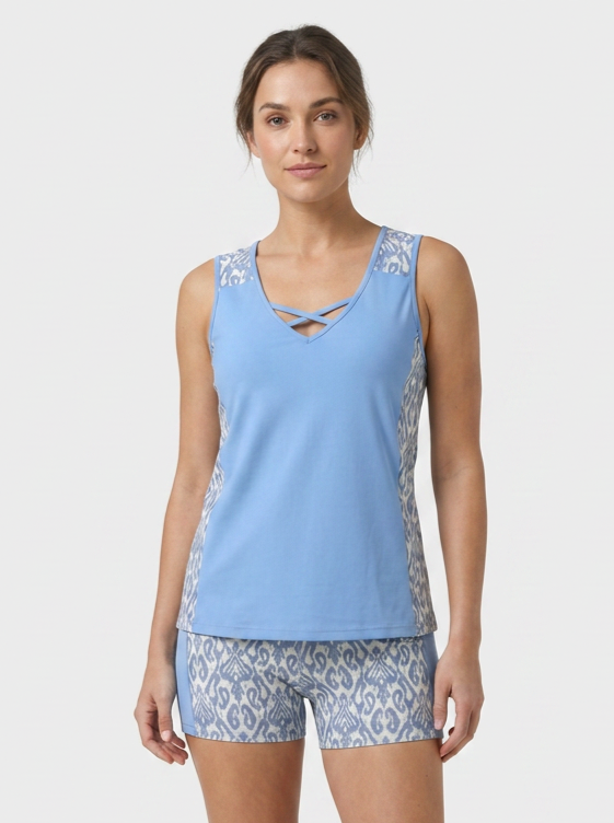 Women's Printed Tankini Swimsuit | V Neck