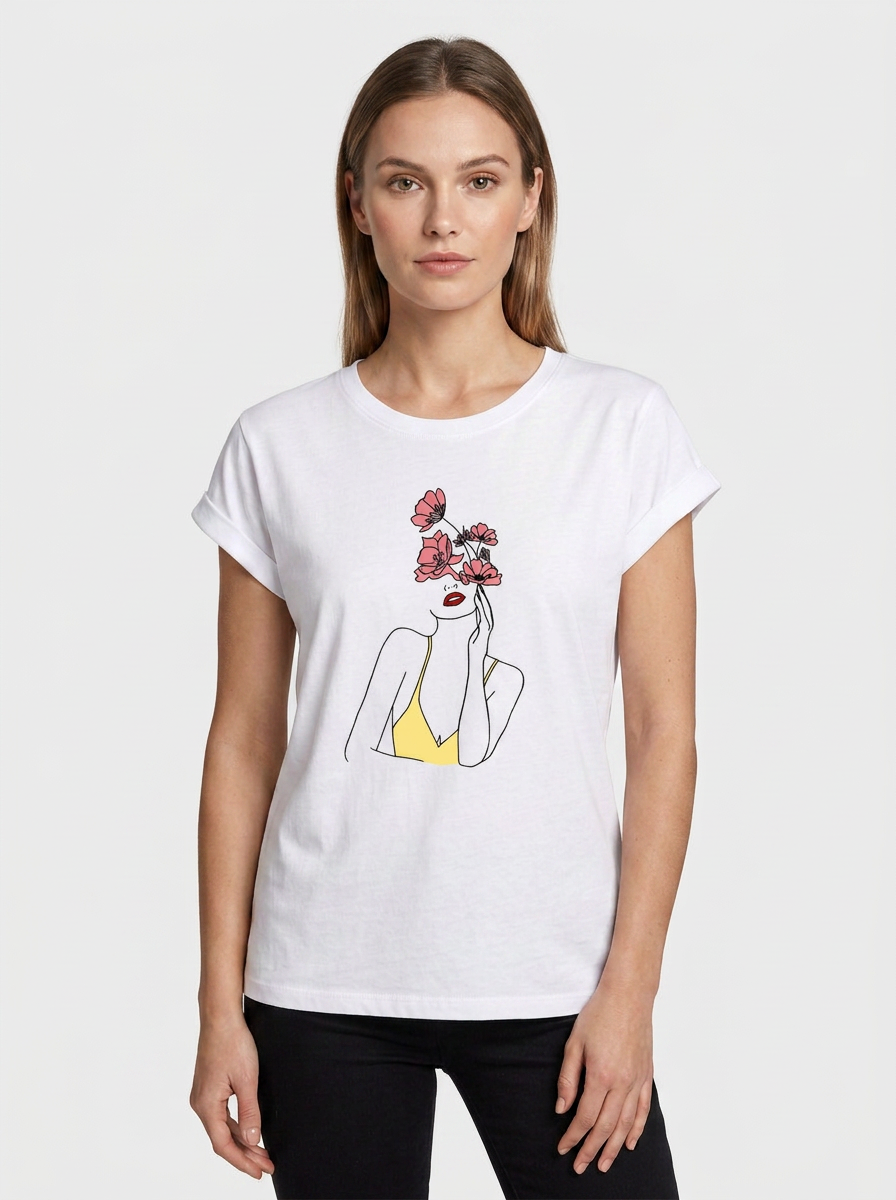 Women's Graphic T-Shirt | Heart Print