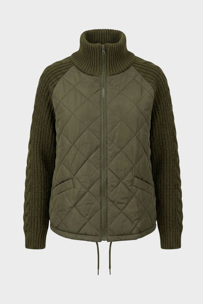 Women's Quilted Jacket | Ribbed Collar