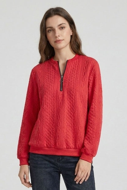 Women's Quarter-Zip Sweatshirt | Ribbed