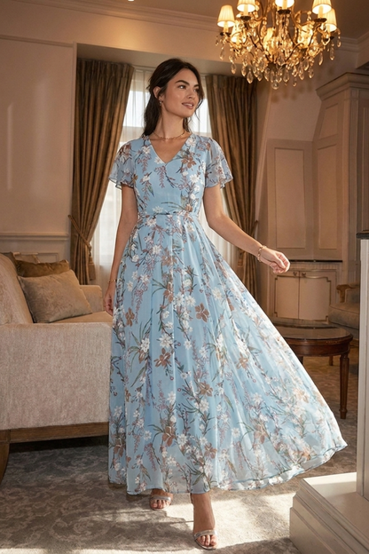 Women's Floral Wedding Maxi | Flutter