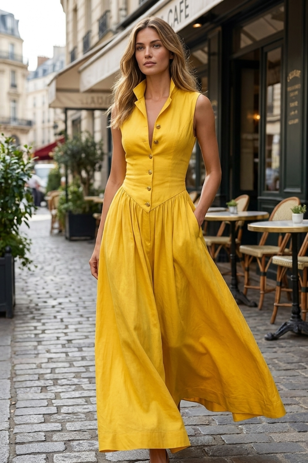 Women's Pleated A-Line Midi | Flare