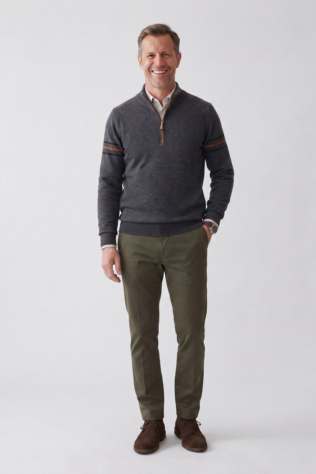 Men's Quarter-Zip Sweater | Stand Collar
