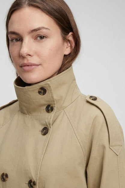 Women's Crop Trench Jacket | Belted