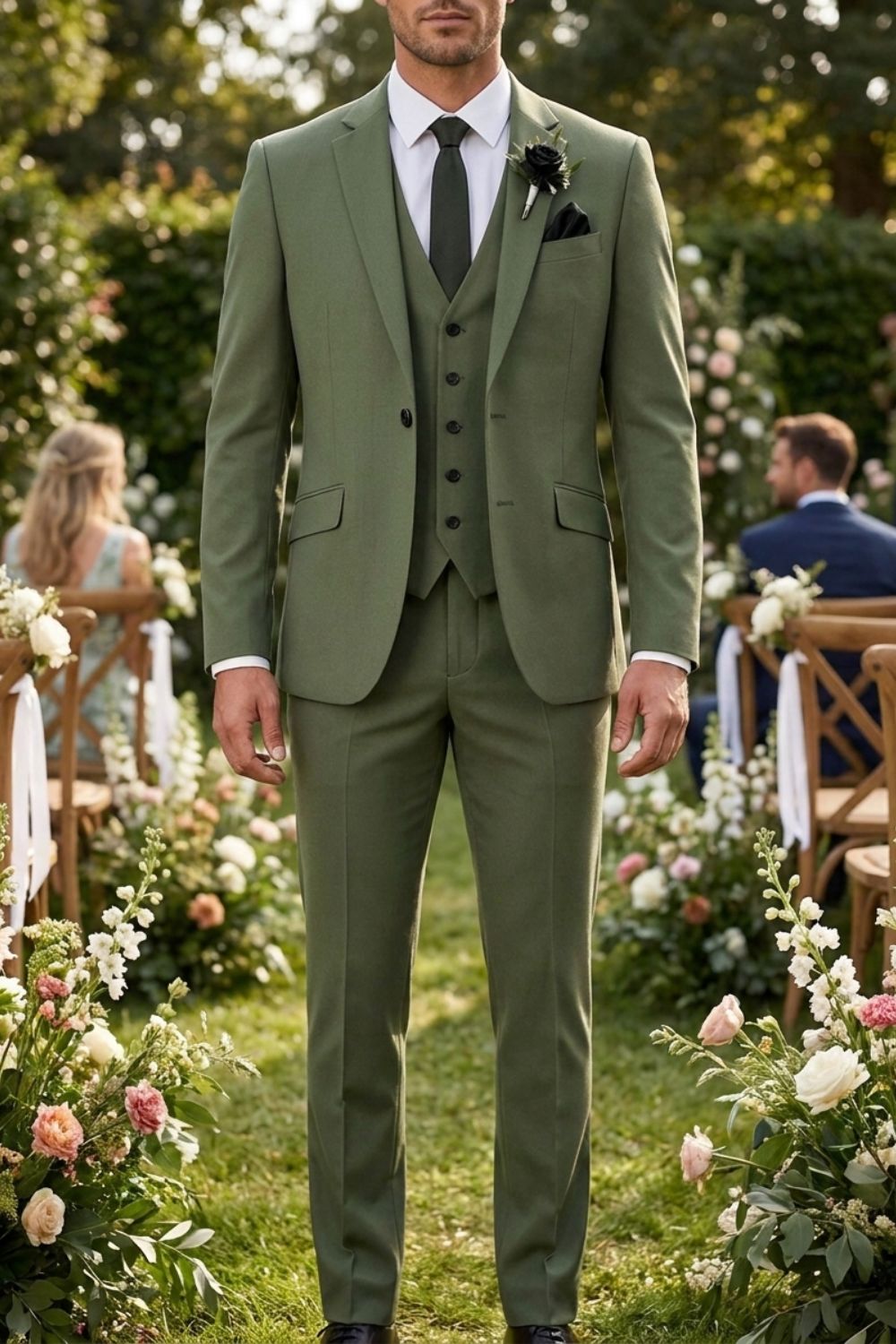Men's Slim Fit Three-Piece Suit
