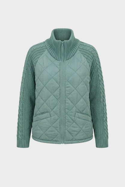 Women's Quilted Jacket | Ribbed Collar