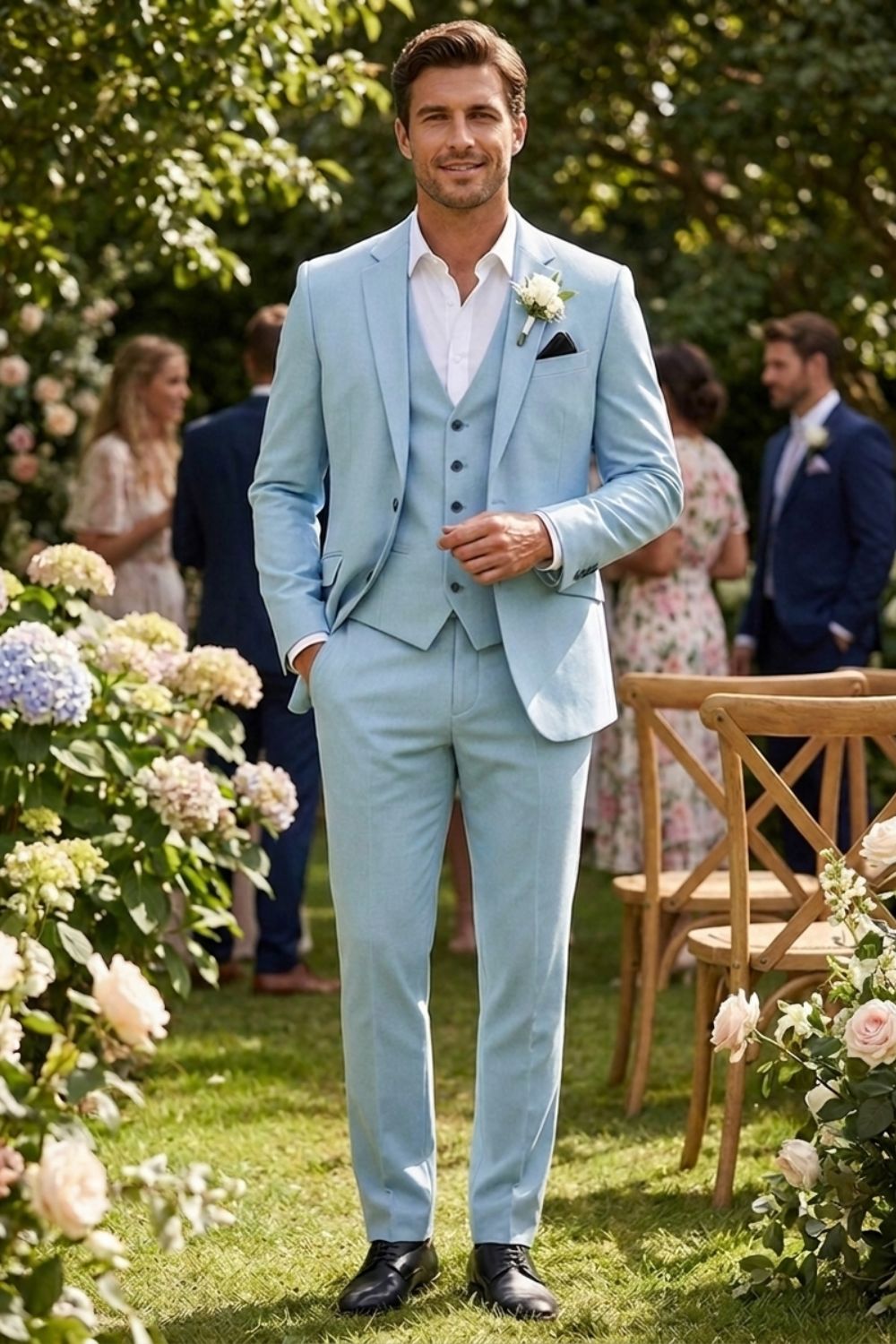 Men's Slim Fit Three-Piece Suit