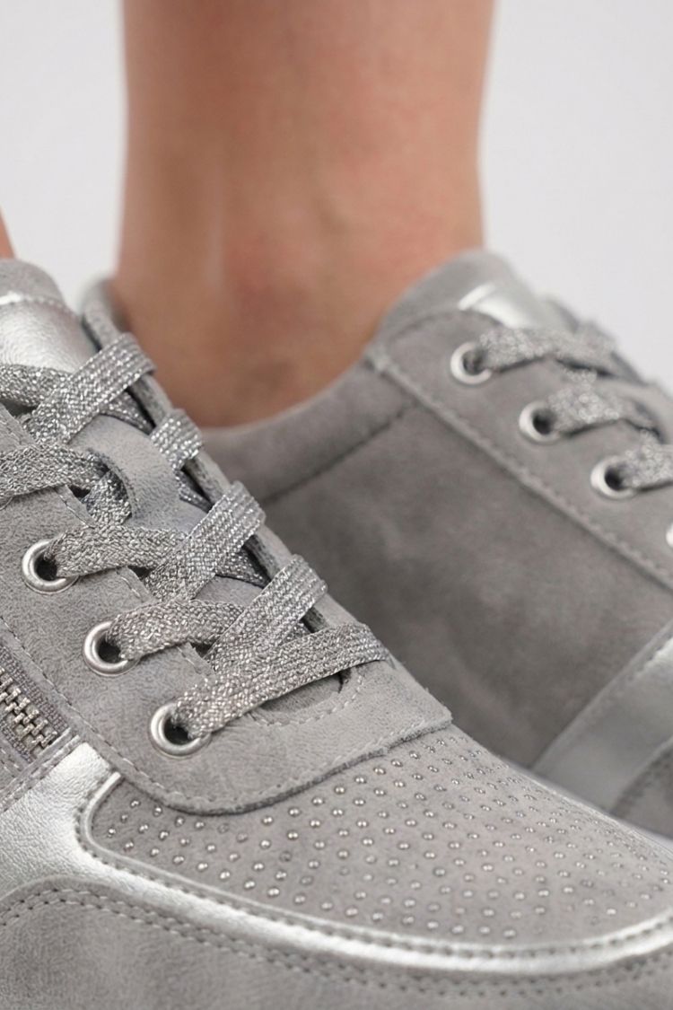Women's Sneakers with Zip and Laces
