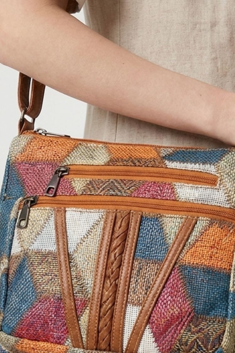 Women's Boho Shoulder Bag | Zip Pockets