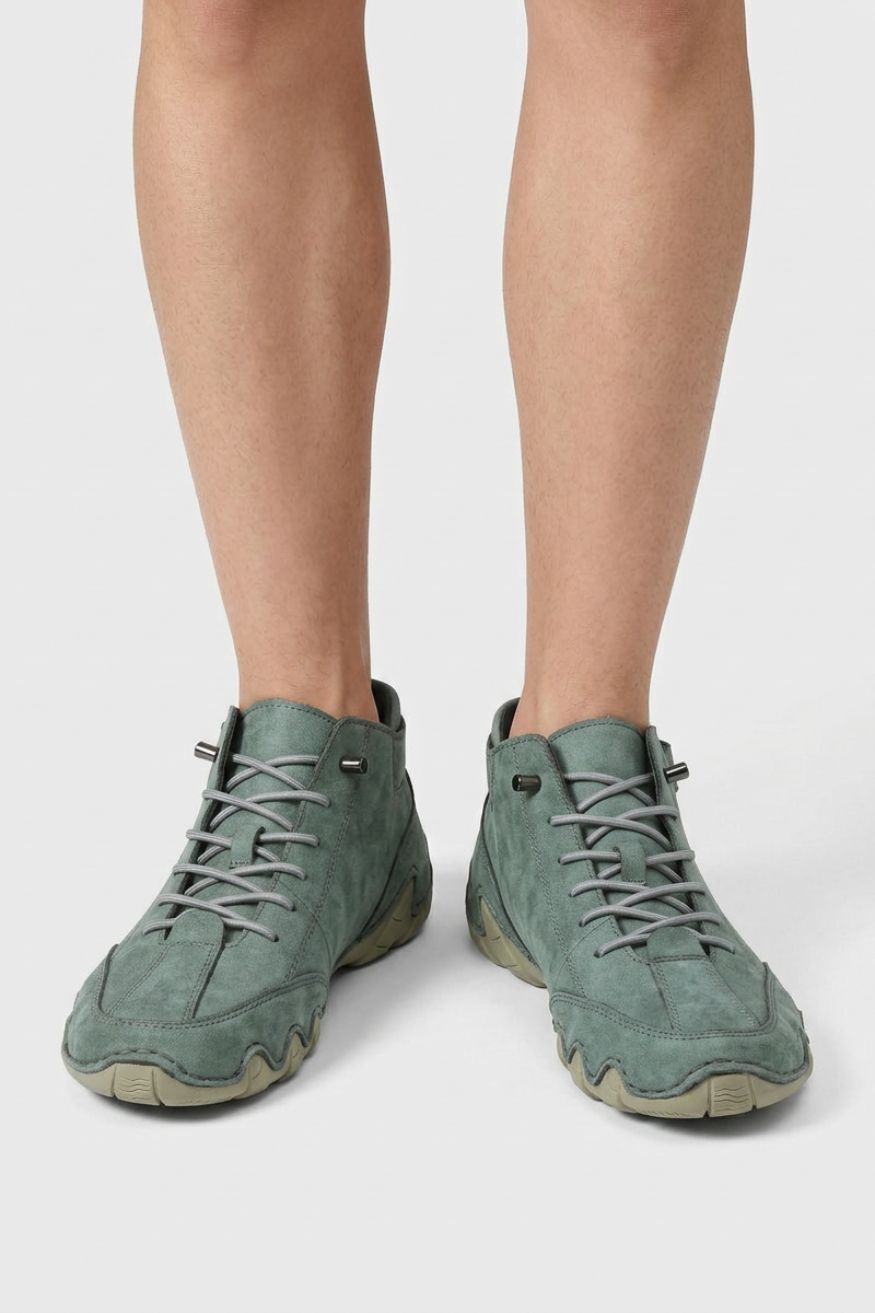 Men's Sneakers with Laces and Profile Sole