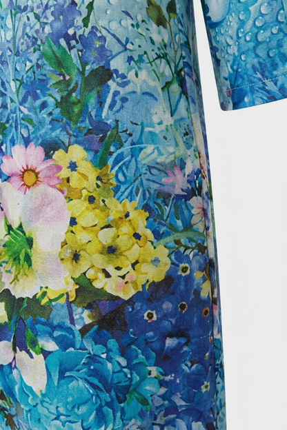 Women's Floral Shift Dress | Split V