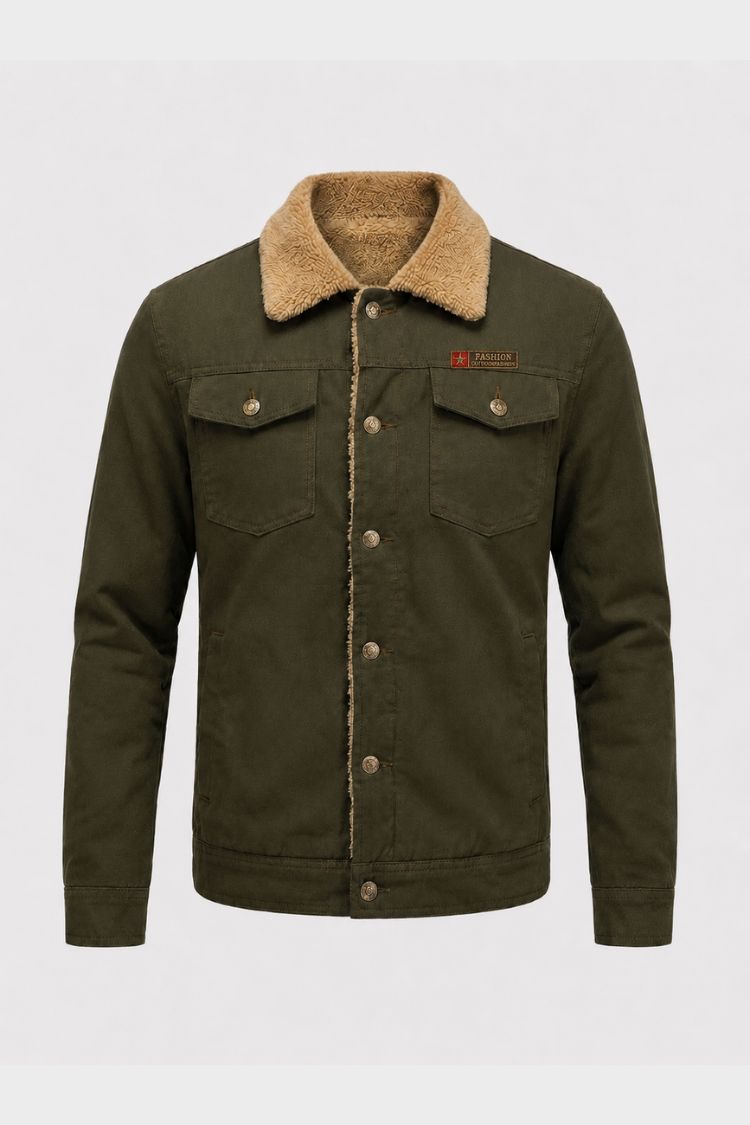 Men's Contrast Collar Jacket | Casual