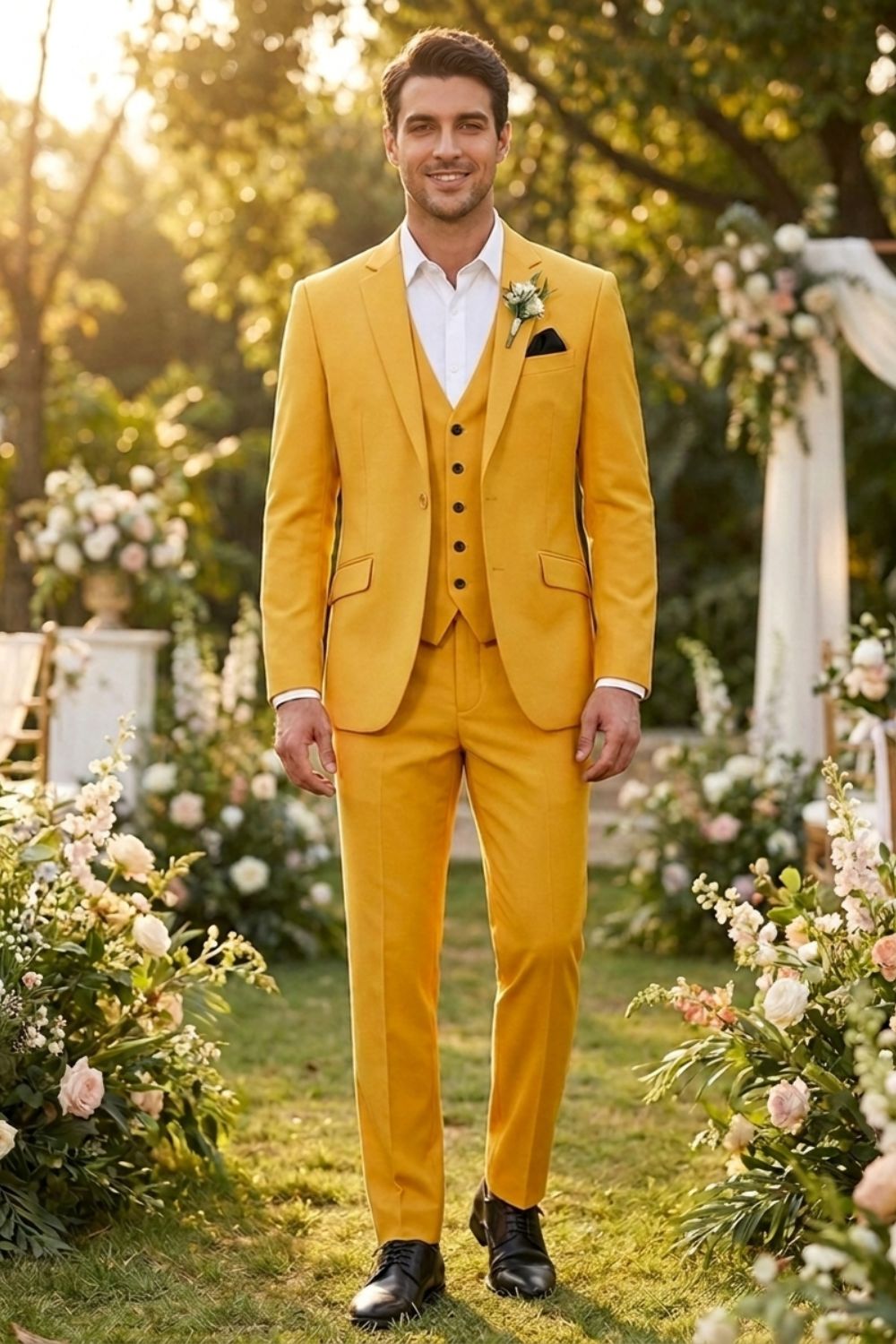 Men's Slim Fit Three-Piece Suit