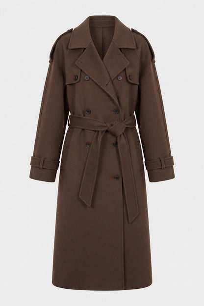 Women's Trench Coat | Belted — Brown — packshot