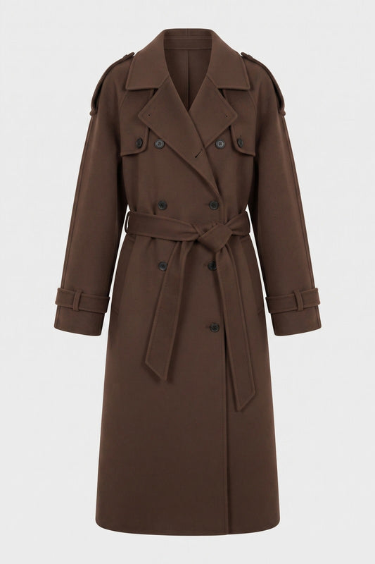 Women's Trench Coat | Belted — Brown — packshot