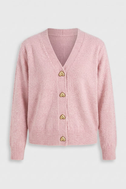Women's Cropped Cardigan | V-Neck — Light Pink — packshot
