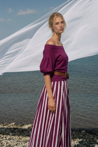 Women's Boho Skirt Set | Off-Shoulder