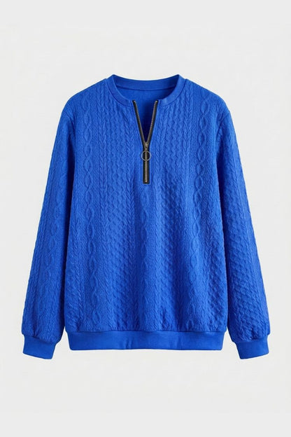 Women's Quarter-Zip Sweatshirt | Ribbed