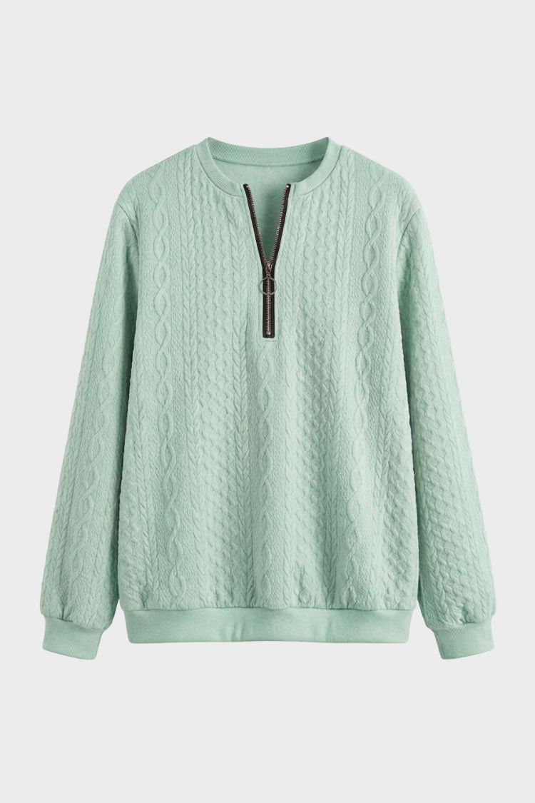 Women's Quarter-Zip Sweatshirt | Ribbed
