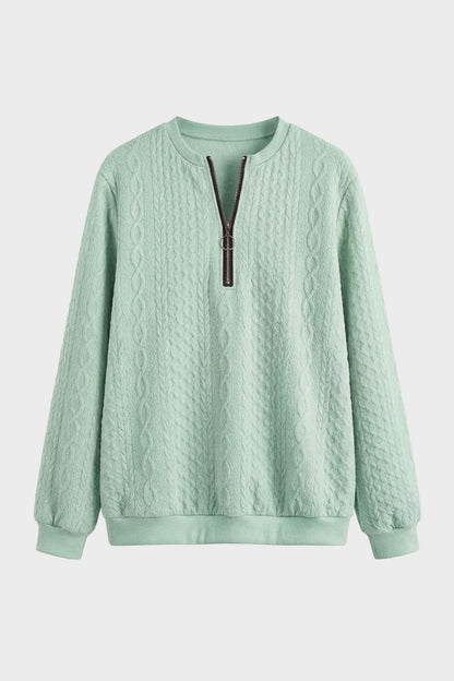 Women's Quarter-Zip Sweatshirt | Ribbed