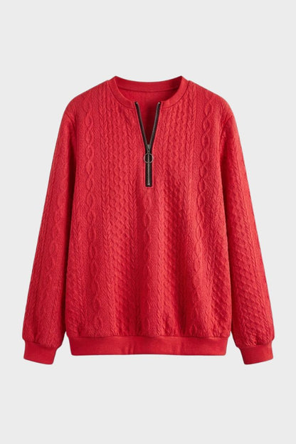 Women's Quarter-Zip Sweatshirt | Ribbed
