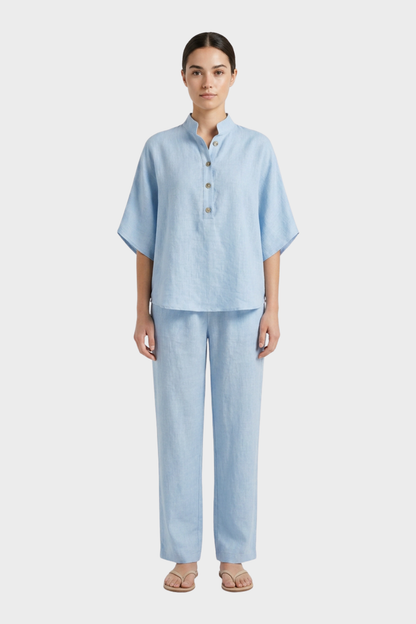 Women's Linen-Look Co-Ord | Wide-Leg