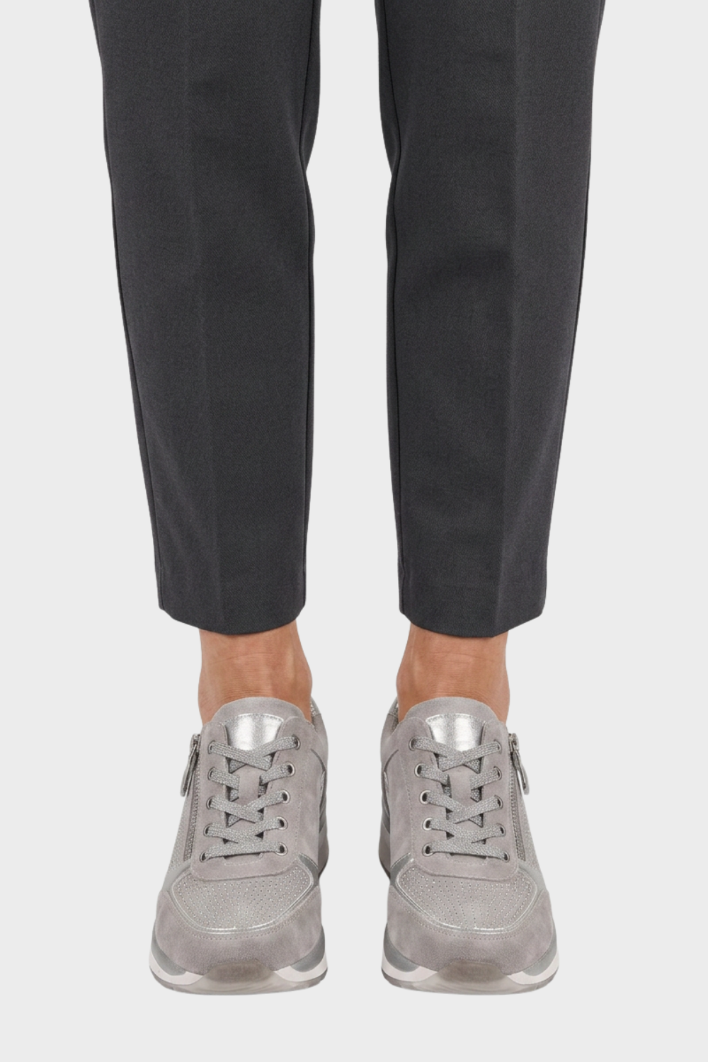 Women's Sneakers with Zip and Laces