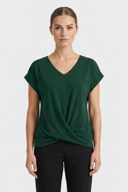 Women's T-Shirt with V-Neck and Short Sleeves