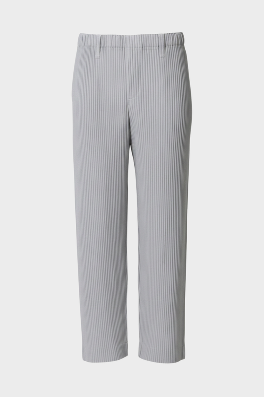 Men's Trousers with Elastic Waistband, Straight Cut, Ribbed