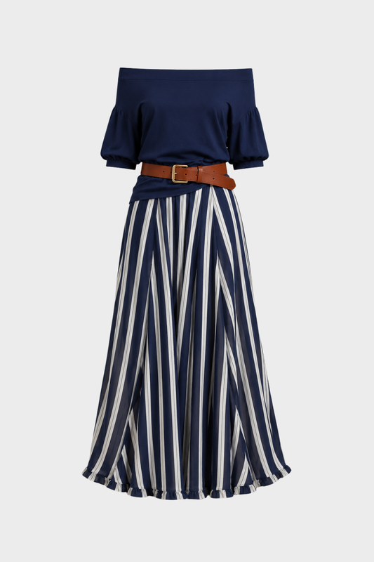 Women's Boho Skirt Set | Off-Shoulder