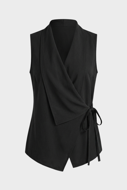 Women's Linen-Look Wrap Top | V-Neck