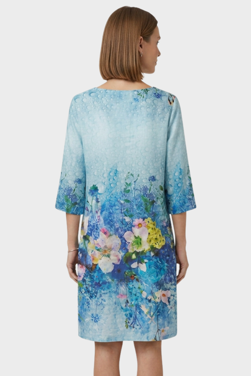 Women's Floral Shift Dress | Split V