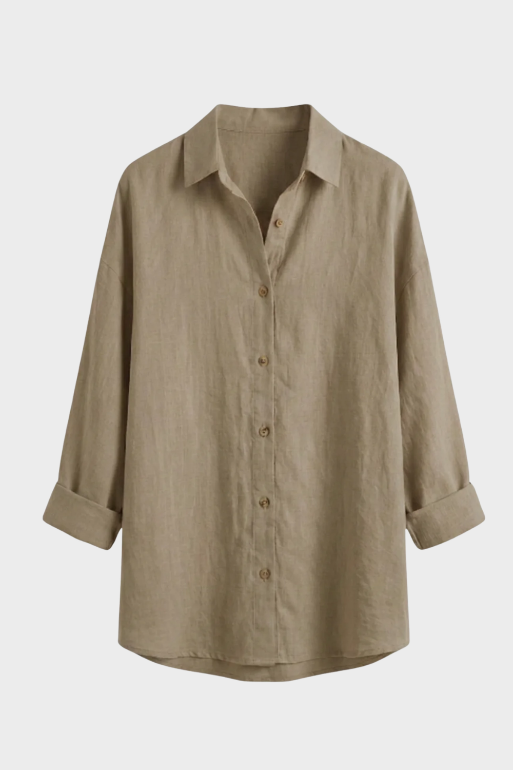 Women's Long Sleeve Shirt Blouse with Button Placket