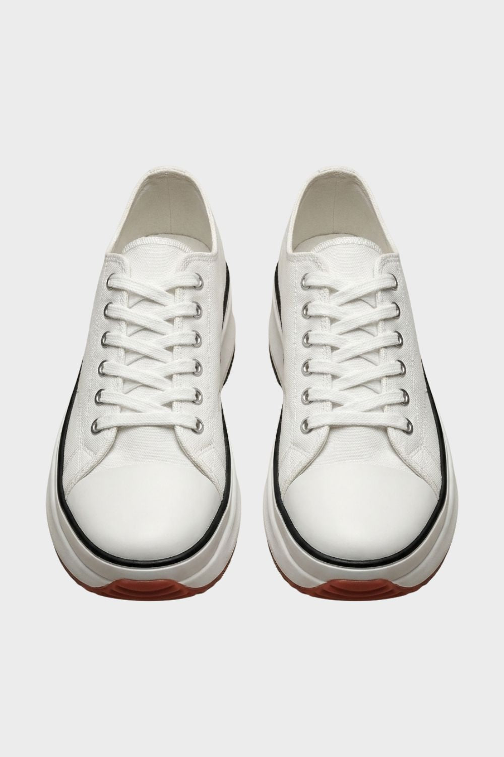 Women's Low Top Sneakers with Lacing and Rubber Cap