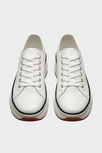 Women's Low Top Sneakers with Lacing and Rubber Cap