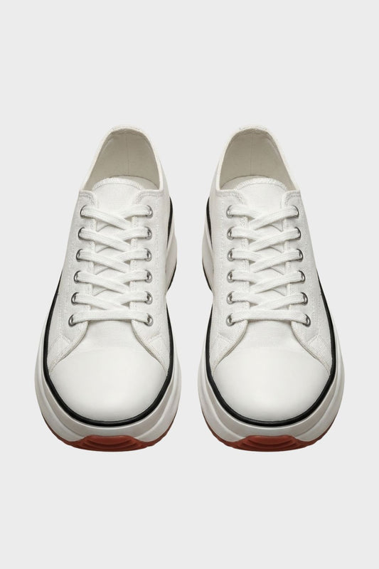 Women's Low Top Sneakers with Lacing and Rubber Cap