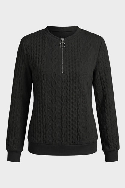 Women's Quarter-Zip Sweatshirt | Ribbed