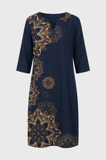 Women's Floral Shift Dress | Split V