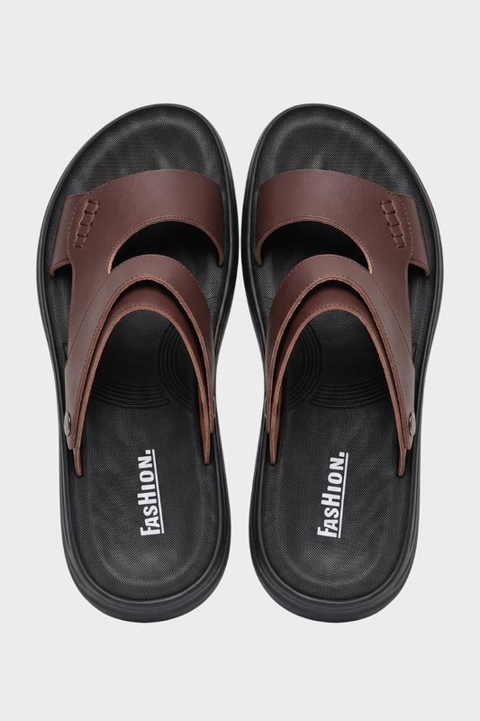 Men's Leather Sandals with Adjustable Strap