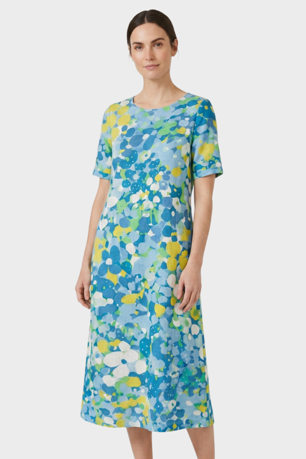 Women's Floral Midi Dress | Pockets