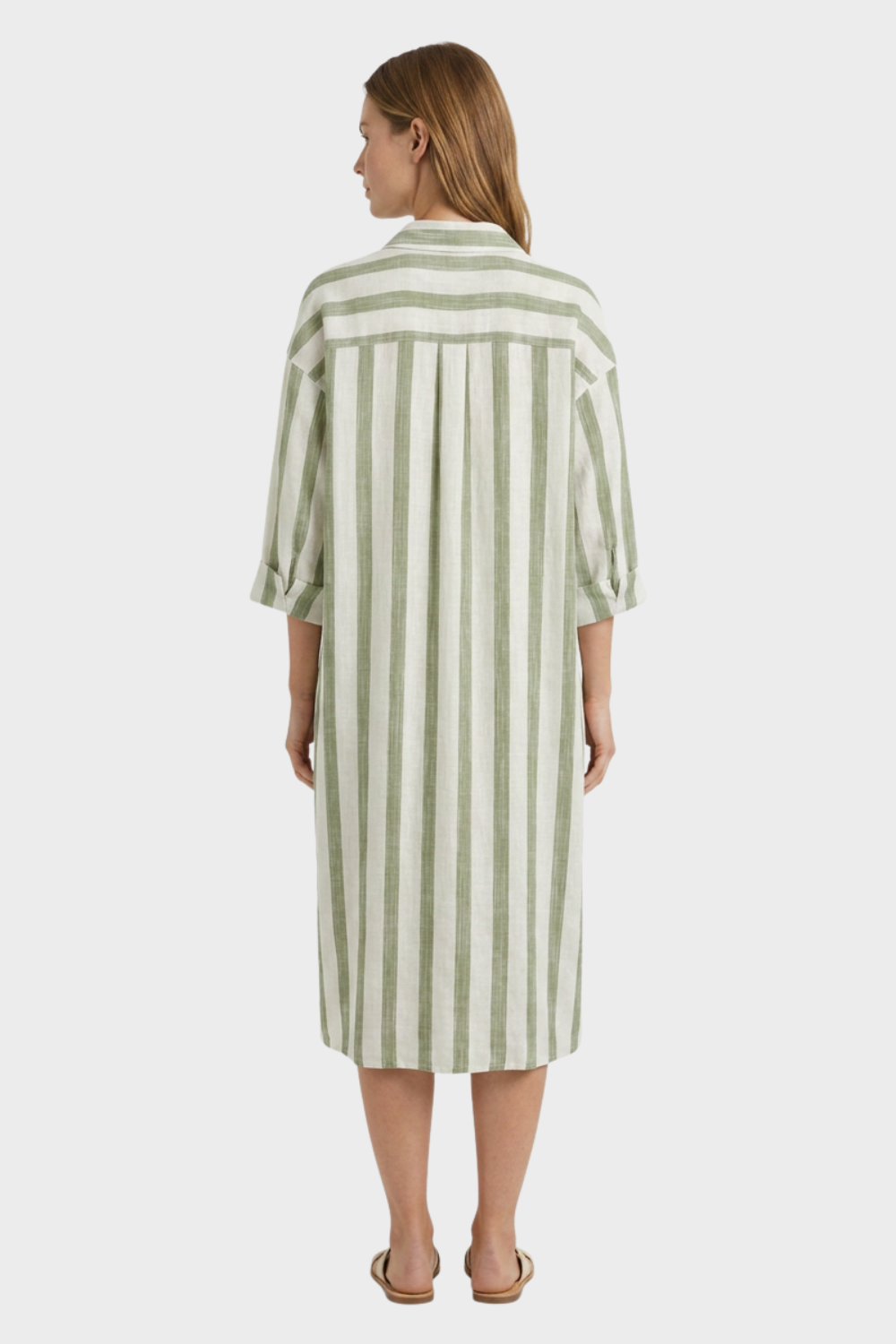 Women's Striped Shirt Dress | Maxi