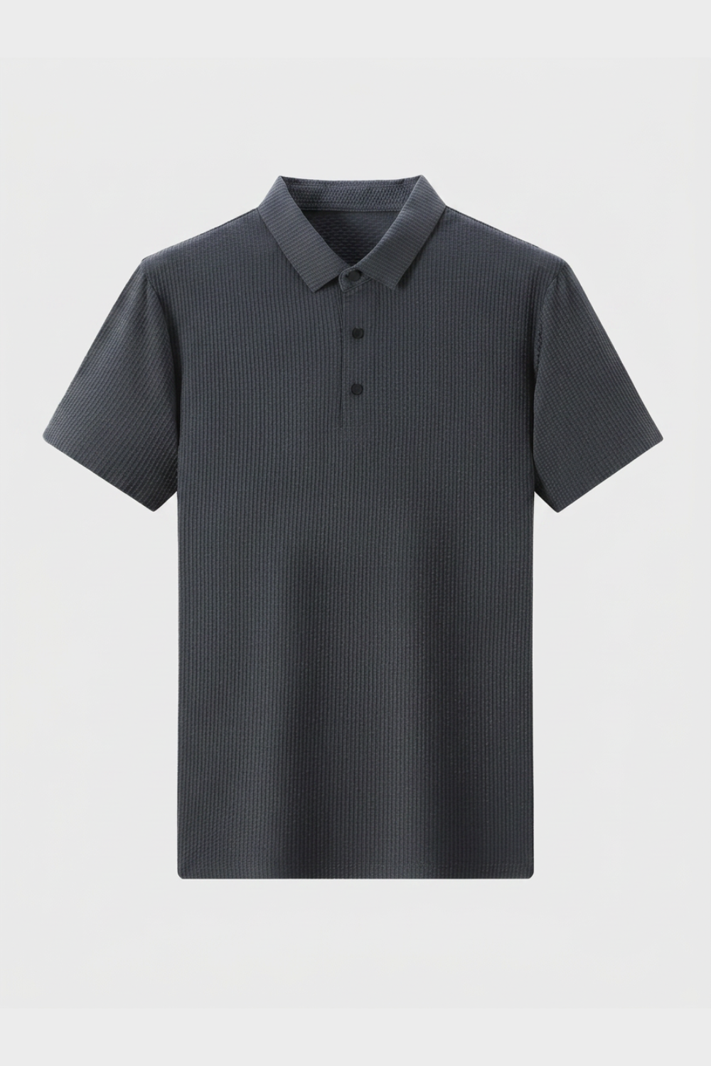 Men's Short Sleeve Polo Shirt with Button Placket