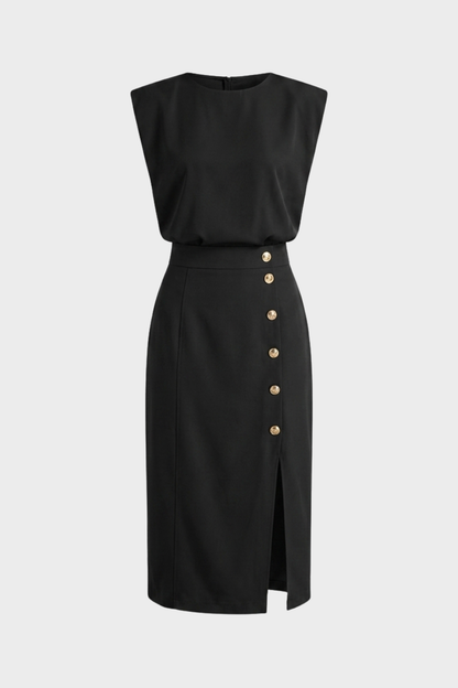 Women's Fitted Midi | Button Slit