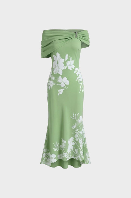 Women's Bardot Floral Midi | Fishtail